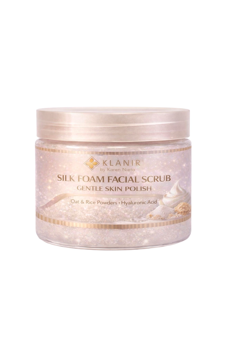 SILK FOAM FACIAL SCRUB – GENTLE SKIN POLISH
